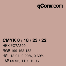 Color code: CMYK 0 / 18 / 23 / 22 | qconv.com