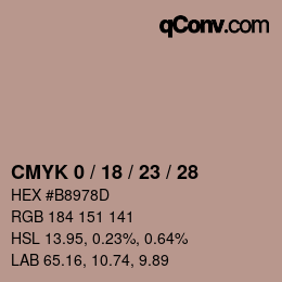 颜色代码: CMYK 0 / 18 / 23 / 28 | qconv.com