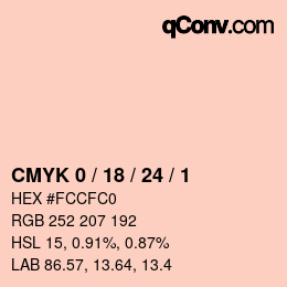 カラーコード: CMYK 0 / 18 / 24 / 1 | qconv.com