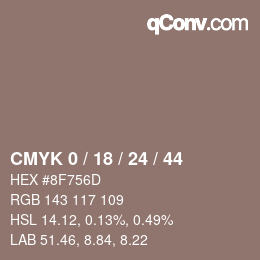 Color code: CMYK 0 / 18 / 24 / 44 | qconv.com