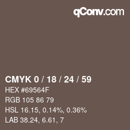 颜色代码: CMYK 0 / 18 / 24 / 59 | qconv.com