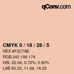 Color code: CMYK 0 / 18 / 28 / 5 | qconv.com