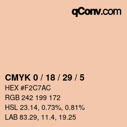 颜色代码: CMYK 0 / 18 / 29 / 5 | qconv.com