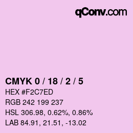 Color code: CMYK 0 / 18 / 2 / 5 | qconv.com