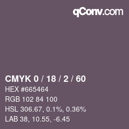 カラーコード: CMYK 0 / 18 / 2 / 60 | qconv.com
