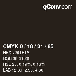 Color code: CMYK 0 / 18 / 31 / 85 | qconv.com
