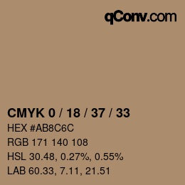 Color code: CMYK 0 / 18 / 37 / 33 | qconv.com