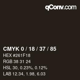 Color code: CMYK 0 / 18 / 37 / 85 | qconv.com
