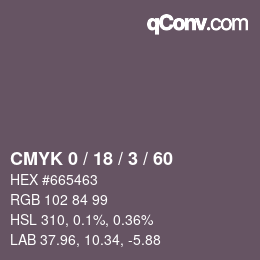 カラーコード: CMYK 0 / 18 / 3 / 60 | qconv.com