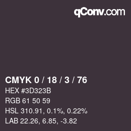 Color code: CMYK 0 / 18 / 3 / 76 | qconv.com