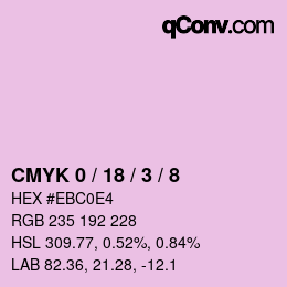 Color code: CMYK 0 / 18 / 3 / 8 | qconv.com