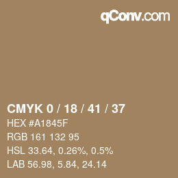 Color code: CMYK 0 / 18 / 41 / 37 | qconv.com