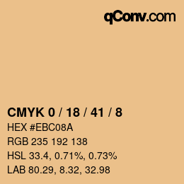 Color code: CMYK 0 / 18 / 41 / 8 | qconv.com