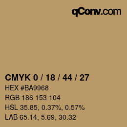 Color code: CMYK 0 / 18 / 44 / 27 | qconv.com