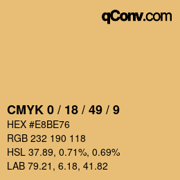 Color code: CMYK 0 / 18 / 49 / 9 | qconv.com