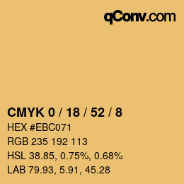 Color code: CMYK 0 / 18 / 52 / 8 | qconv.com