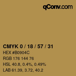 Color code: CMYK 0 / 18 / 57 / 31 | qconv.com