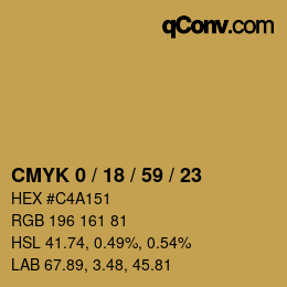 Color code: CMYK 0 / 18 / 59 / 23 | qconv.com