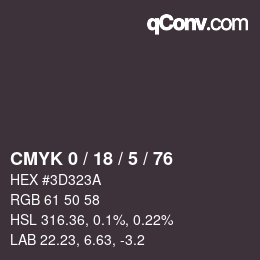 Color code: CMYK 0 / 18 / 5 / 76 | qconv.com