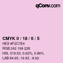 Color code: CMYK 0 / 18 / 6 / 5 | qconv.com