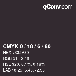 Color code: CMYK 0 / 18 / 6 / 80 | qconv.com