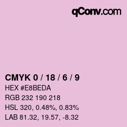 Color code: CMYK 0 / 18 / 6 / 9 | qconv.com