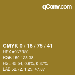 Color code: CMYK 0 / 18 / 75 / 41 | qconv.com