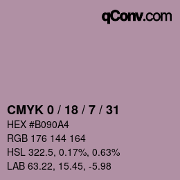 Color code: CMYK 0 / 18 / 7 / 31 | qconv.com