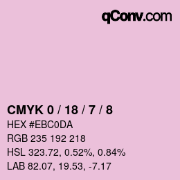 Color code: CMYK 0 / 18 / 7 / 8 | qconv.com