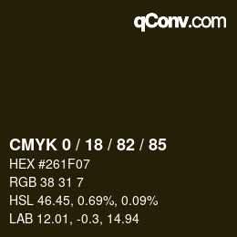 Color code: CMYK 0 / 18 / 82 / 85 | qconv.com