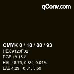 Color code: CMYK 0 / 18 / 88 / 93 | qconv.com