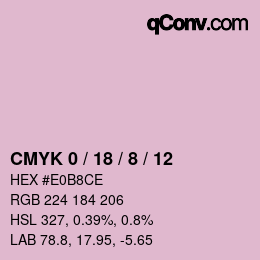 Color code: CMYK 0 / 18 / 8 / 12 | qconv.com