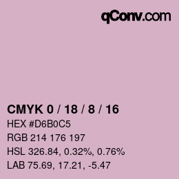 Color code: CMYK 0 / 18 / 8 / 16 | qconv.com