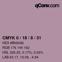 Color code: CMYK 0 / 18 / 8 / 31 | qconv.com