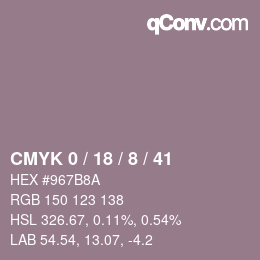 Color code: CMYK 0 / 18 / 8 / 41 | qconv.com