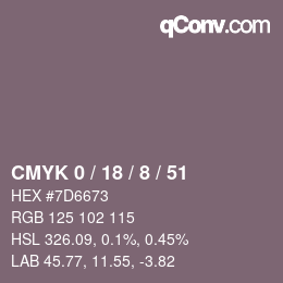 Color code: CMYK 0 / 18 / 8 / 51 | qconv.com