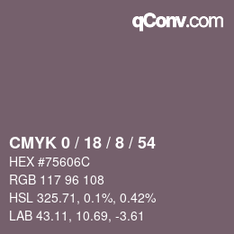 Color code: CMYK 0 / 18 / 8 / 54 | qconv.com
