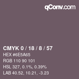 Color code: CMYK 0 / 18 / 8 / 57 | qconv.com