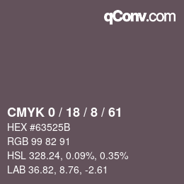 Color code: CMYK 0 / 18 / 8 / 61 | qconv.com