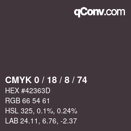 颜色代码: CMYK 0 / 18 / 8 / 74 | qconv.com