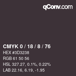 Color code: CMYK 0 / 18 / 8 / 76 | qconv.com