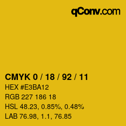 Color code: CMYK 0 / 18 / 92 / 11 | qconv.com
