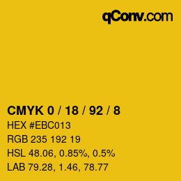 Color code: CMYK 0 / 18 / 92 / 8 | qconv.com