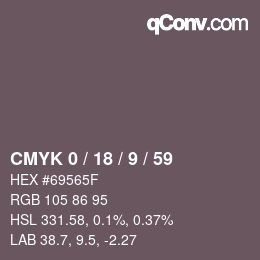 Color code: CMYK 0 / 18 / 9 / 59 | qconv.com