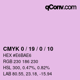 颜色代码: CMYK 0 / 19 / 0 / 10 | qconv.com