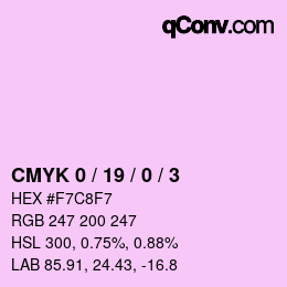 Color code: CMYK 0 / 19 / 0 / 3 | qconv.com