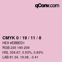 Color code: CMYK 0 / 19 / 11 / 8 | qconv.com