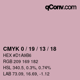 Color code: CMYK 0 / 19 / 13 / 18 | qconv.com