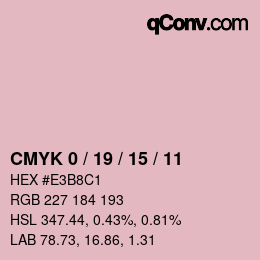 カラーコード: CMYK 0 / 19 / 15 / 11 | qconv.com