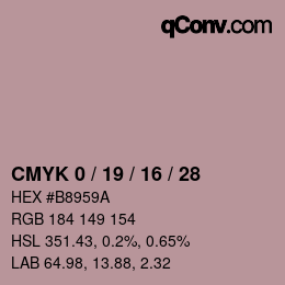 Color code: CMYK 0 / 19 / 16 / 28 | qconv.com